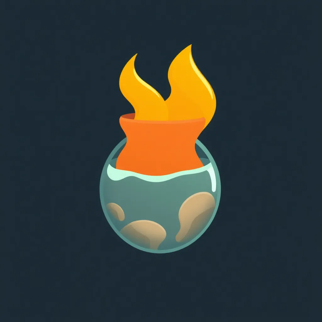 Flask icon representing mold